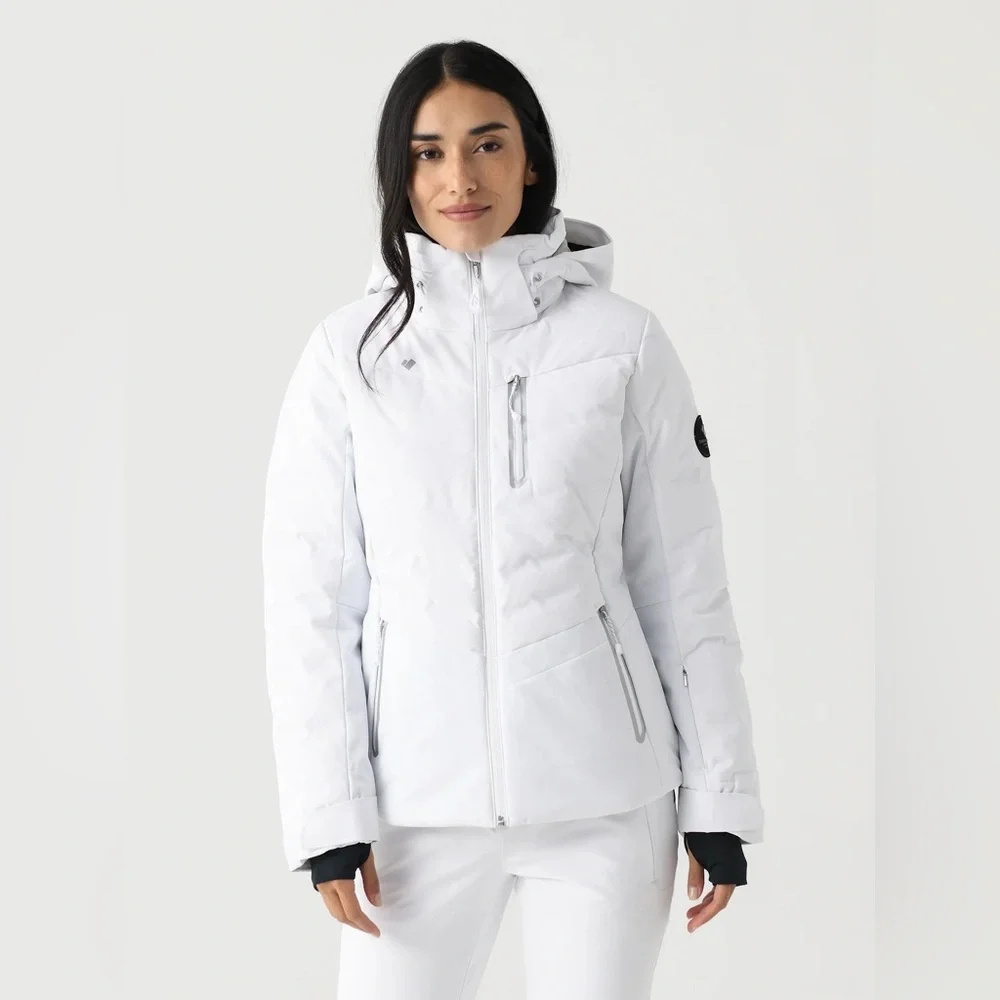 NWTs Obermeyer Cosima Down Ski Jacket. White. Sz. 12 - Picture 13 of 16